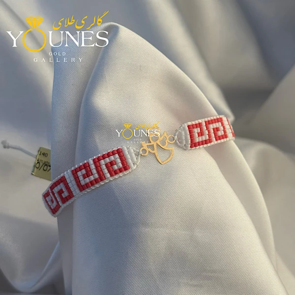 دستبند میوکی فرشته لیزری طلا